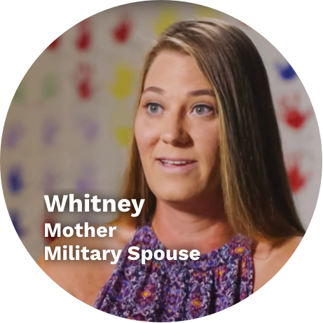 photo of Whitney, mother and military spouse